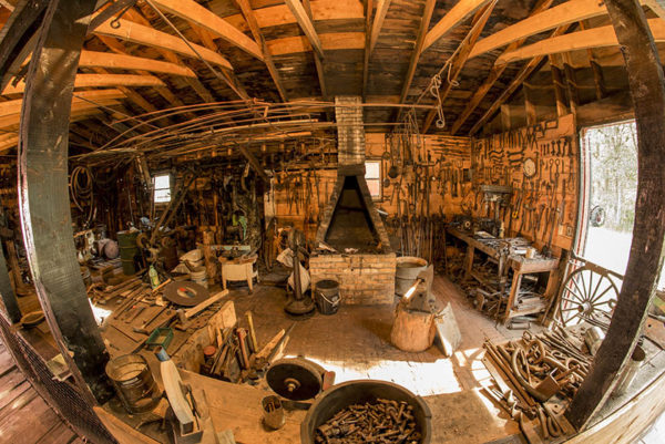 Blacksmith shop interior